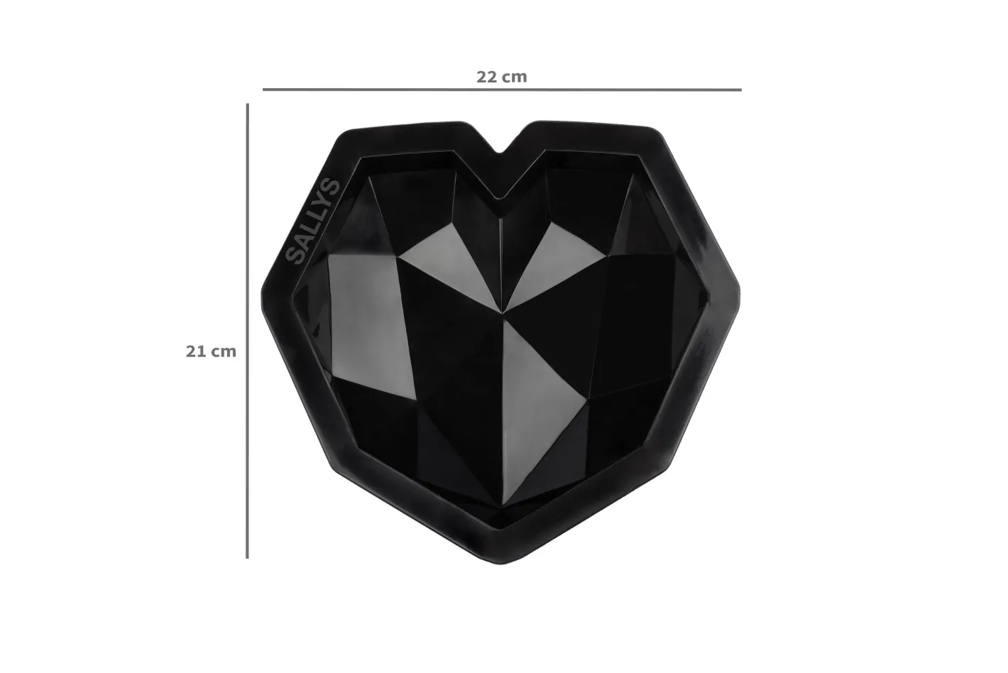 Sallys 3D Diamant-Herz Silikonbackform