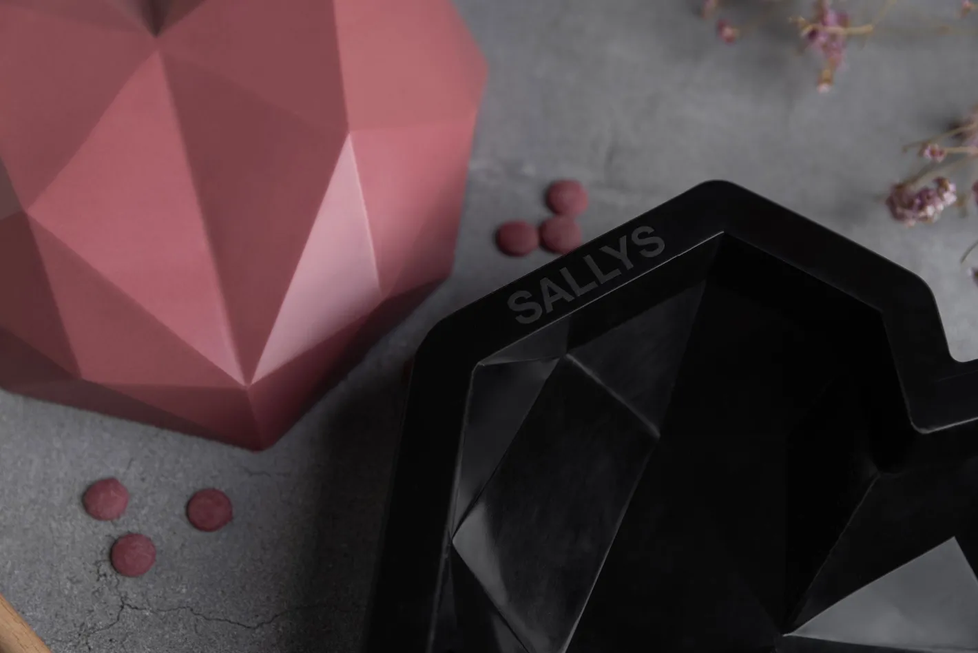 Sallys 3D Diamant-Herz Silikonbackform