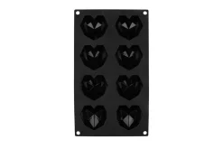 Sallys 3D Diamant-Herz Silikonbackform klein
