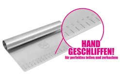 Sallys Edelstahl Teigkarte - groß