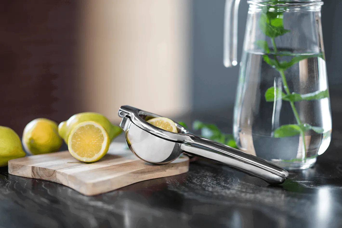 Sallys Edelstahl Zitruspresse all-in-one Presse