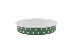 Sallys Emaille Ofenform - Ø28 cm gepunktet
