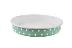 Sallys Emaille Ofenform - Ø32 cm - gepunktet