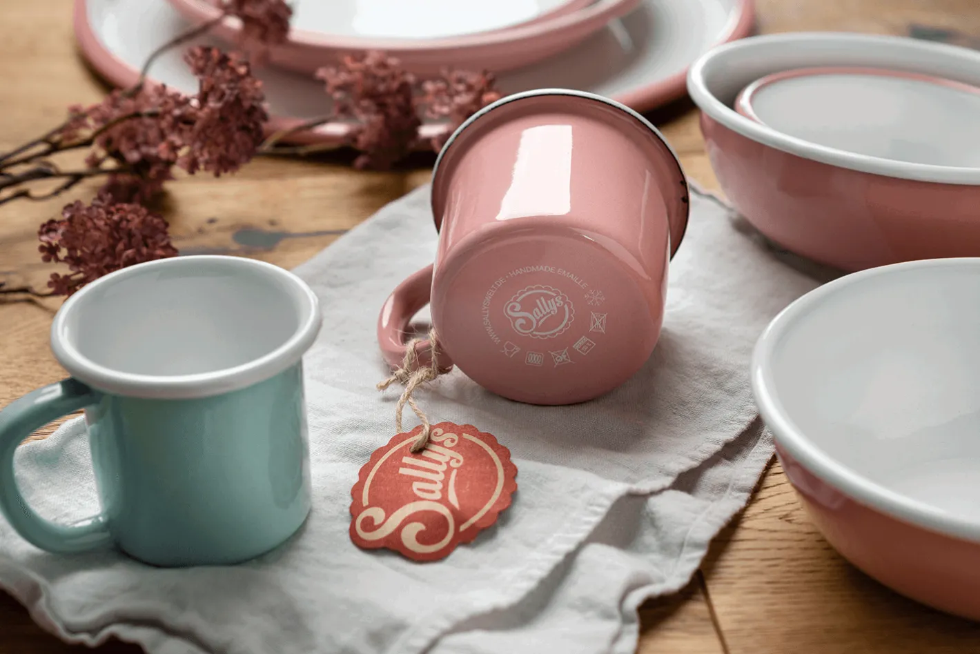 Sallys Emaille Tasse - klein