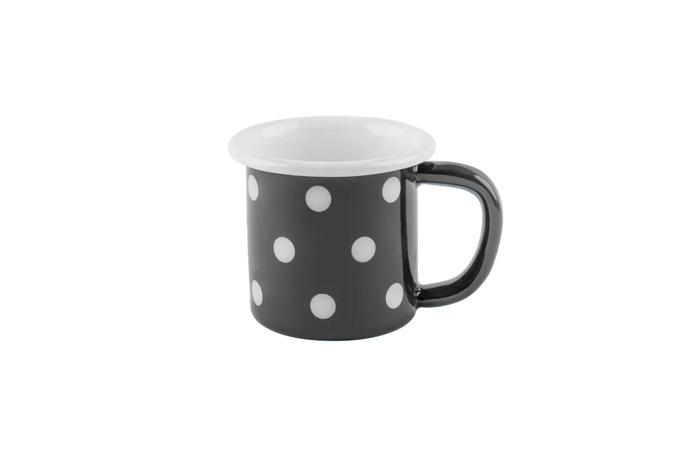 Sallys Emaille Tasse - klein gepunktet