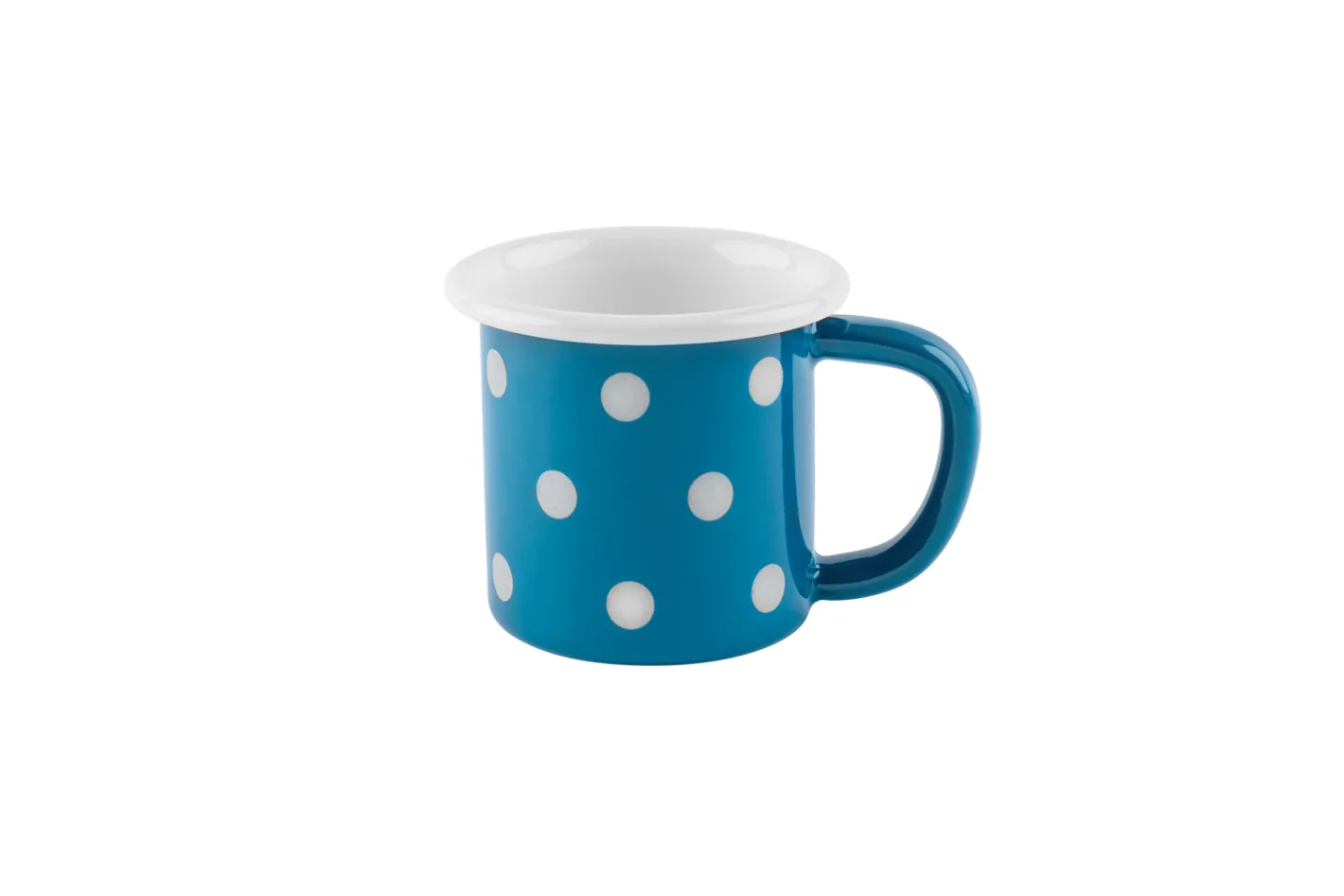 Sallys Emaille Tasse - klein gepunktet