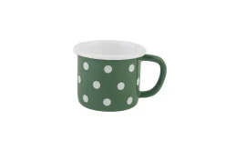 Sallys Emaille Tasse - pastell groß gepunktet