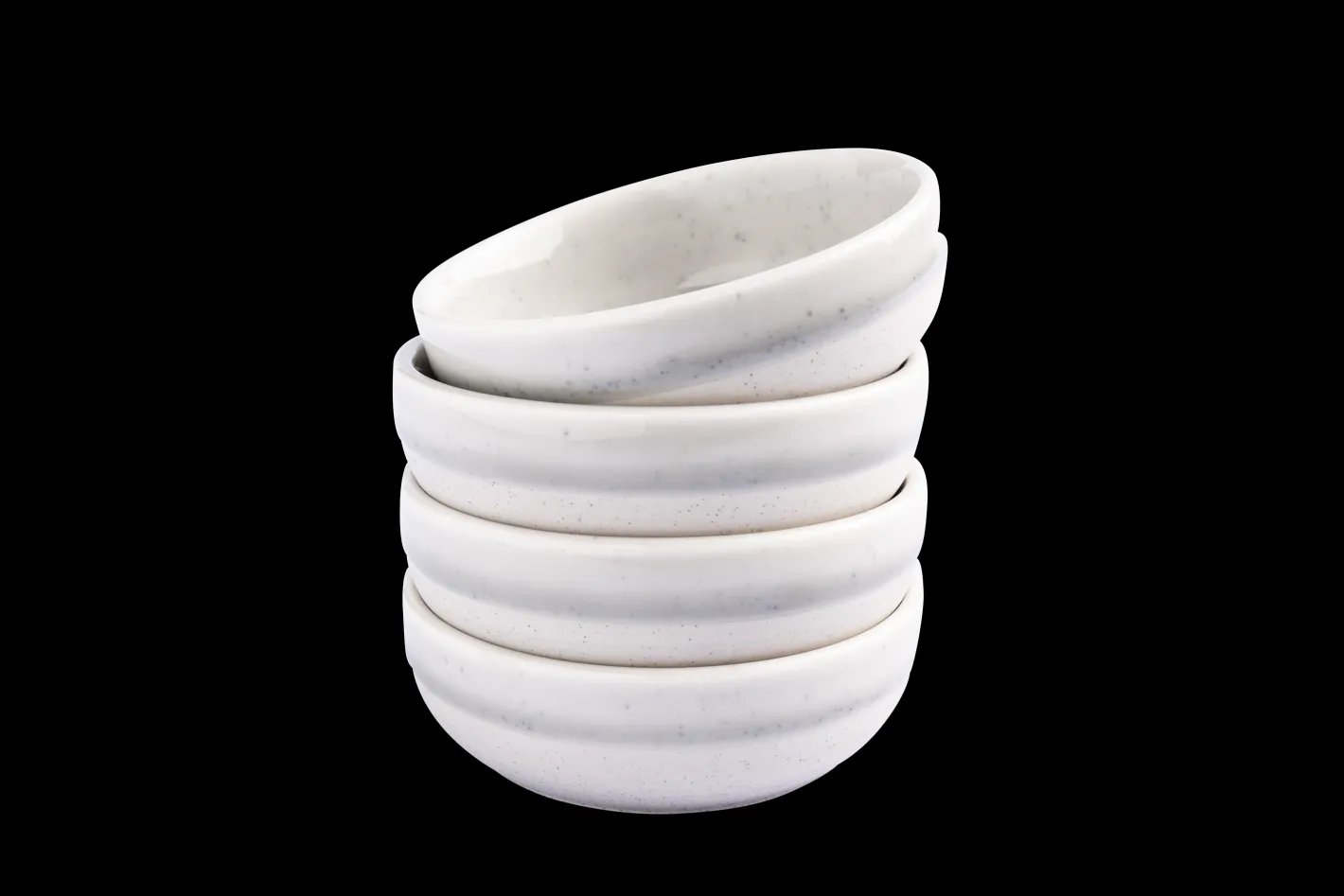 Sallys Hochtemperatur Porzellan Schälchen "Mirrorglaze" - 4er Set