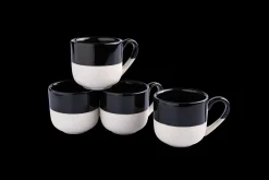 Sallys Hochtemperatur Porzellan Espressotassen "Mirrorglaze" - 4er Set