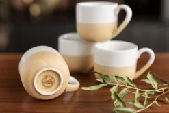 Sallys Hochtemperatur Porzellan Espressotassen "Mirrorglaze" - 4er Set