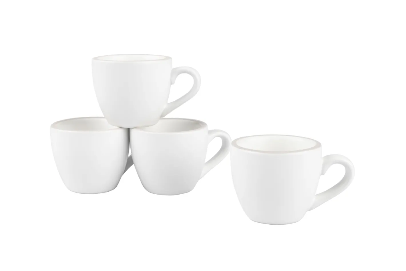 Sallys Silky Glaze Porzellan Espressotassen - 4er Set