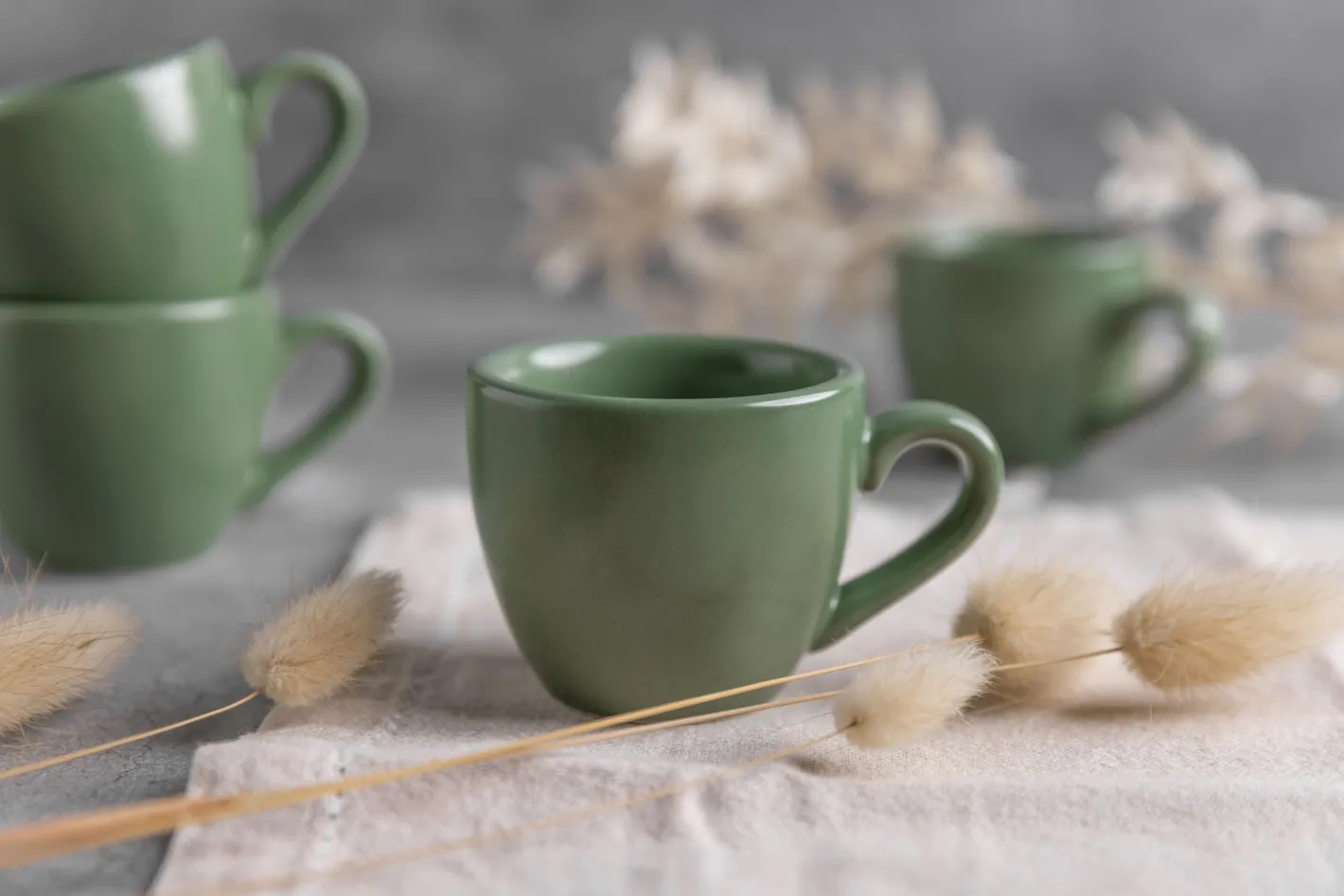 Sallys Silky Glaze Porzellan Espressotassen - 4er Set