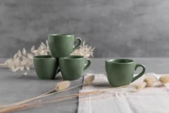 Sallys Silky Glaze Porzellan Espressotassen - 4er Set